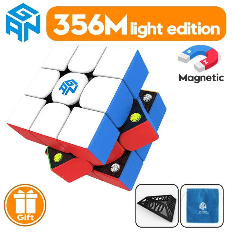 Original GAN356 M UV 3x3x3 Magnetic Magic Cube 3x3 Speed GAN356M Puzzle GAN 356 M GES Magico Cubo Gancube Professional Toy