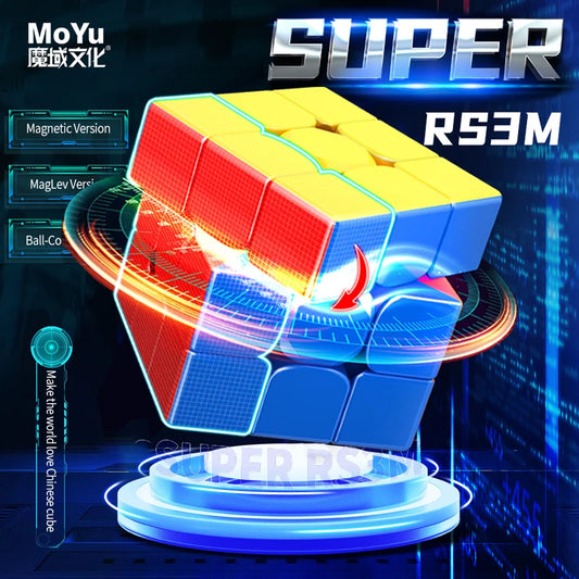 MOYU Super RS3M 3x3 Magnetic Magic Cube Maglev Ball Core Speedcube 3×3 Professional 3x3x3 Speed Puzzle Children Toys Cubo Magico